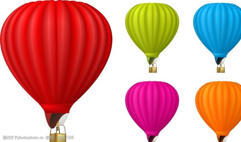 红色气球热气球