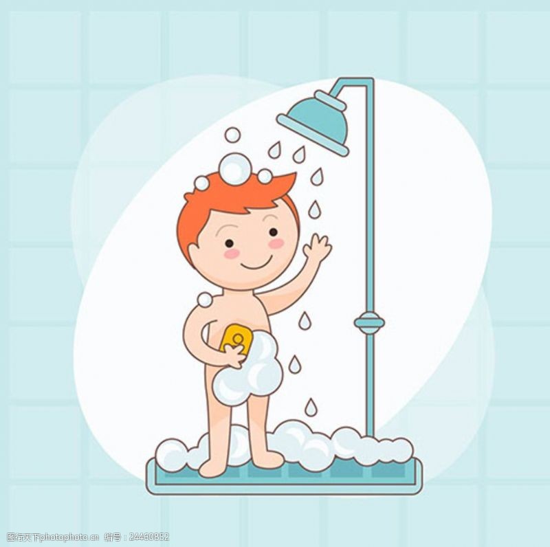 游乐园展板儿童节快乐淋浴的孩子