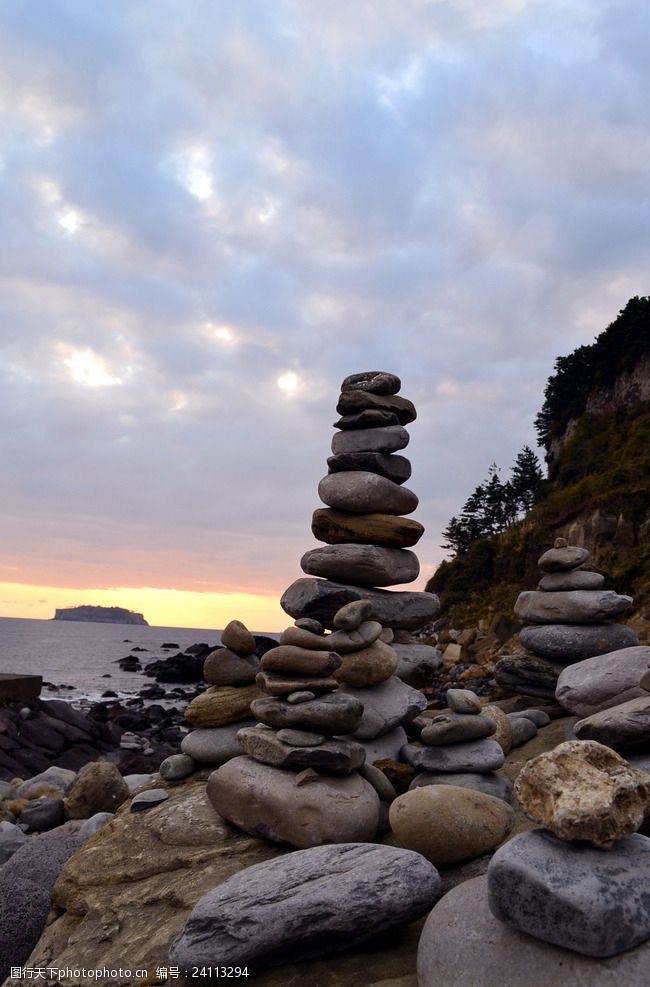 济州岛的石头堆
