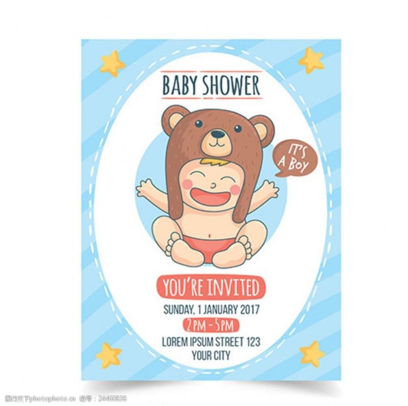 游乐园展板卡通母婴宝宝派对海报