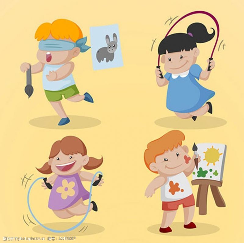 幼儿园招生海报儿童节快乐活动中的孩子