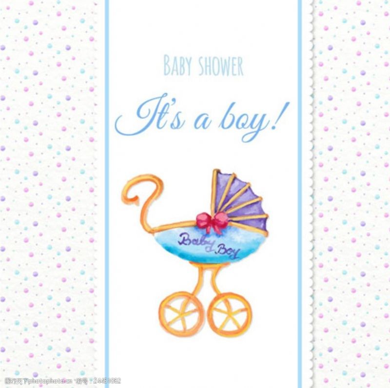 卡通婴儿用品婴儿车母婴店儿童宝宝海报