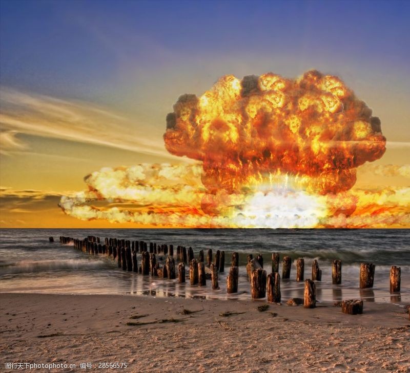 原子弹爆炸原子弹蘑菇云