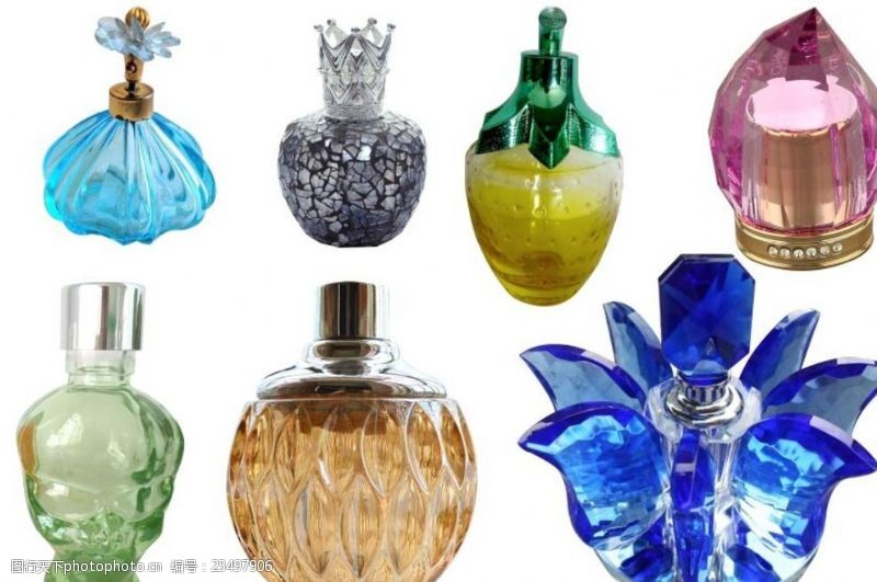 各种形状的香水瓶