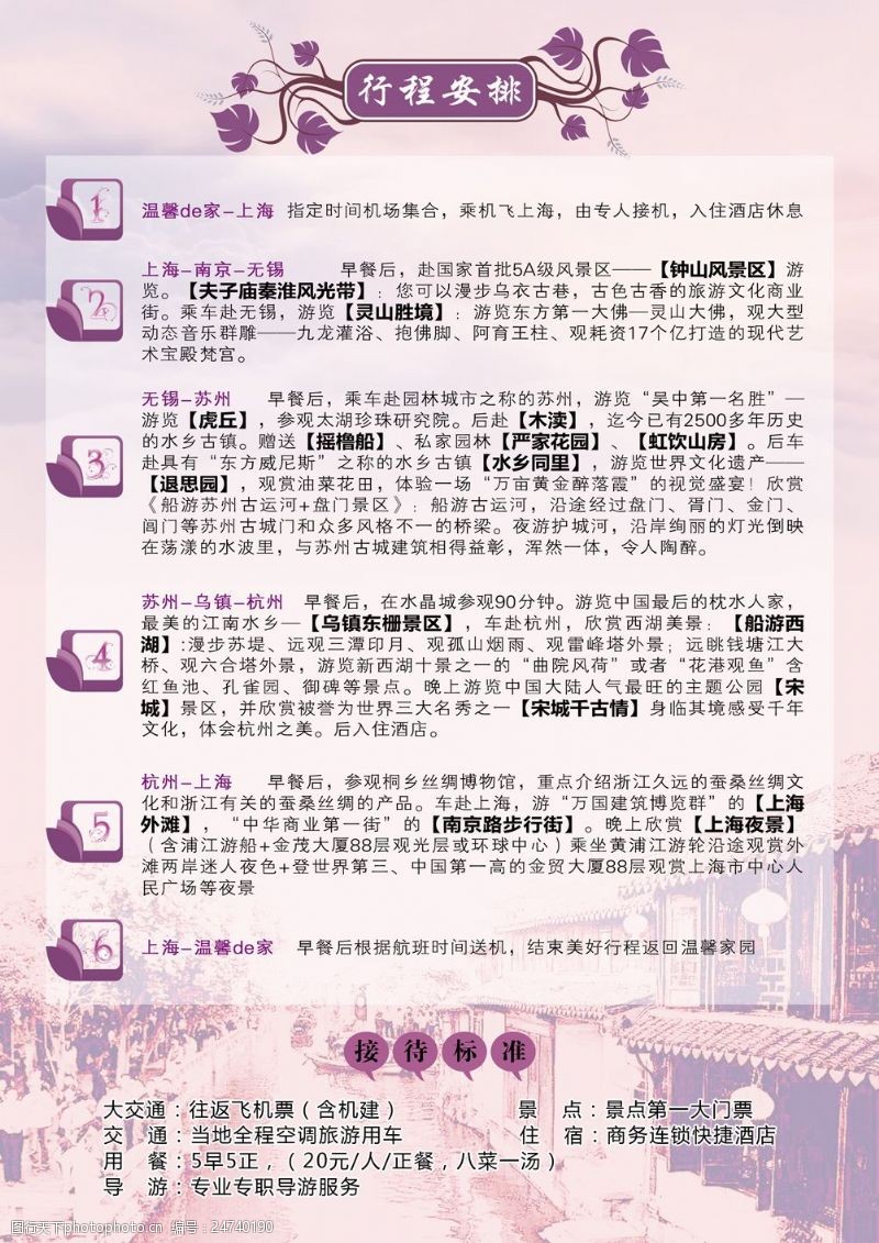 紫苏华东五市行程单