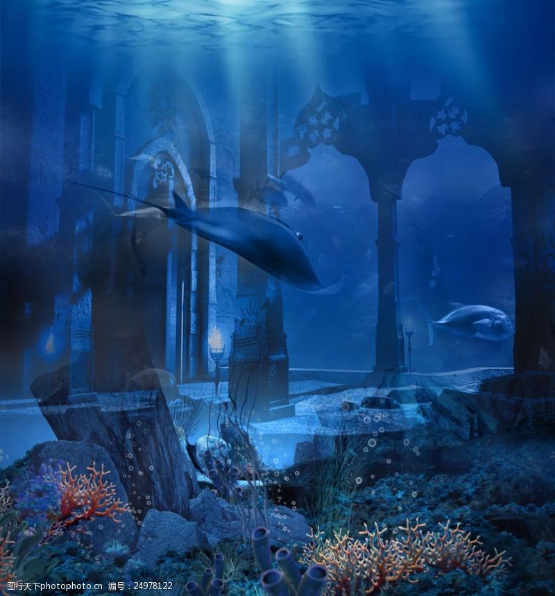 深水鱼海底世界海报