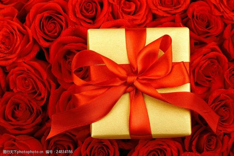 情人节礼物与玫瑰花图片