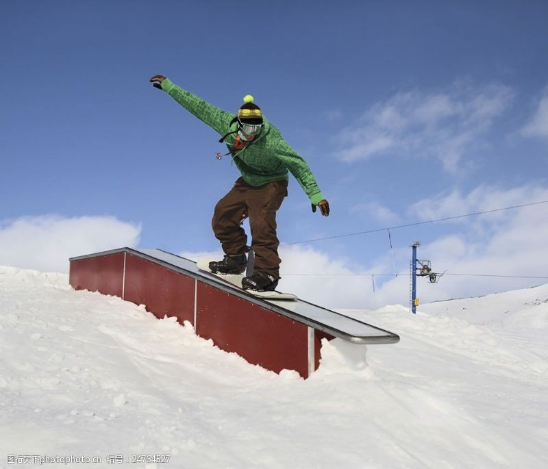滑雪场滑雪的男人图片