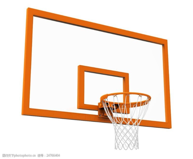 篮球比赛橙色篮筐篮板图片