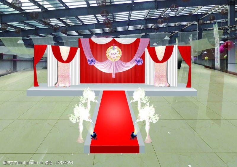 红色婚礼背景设计