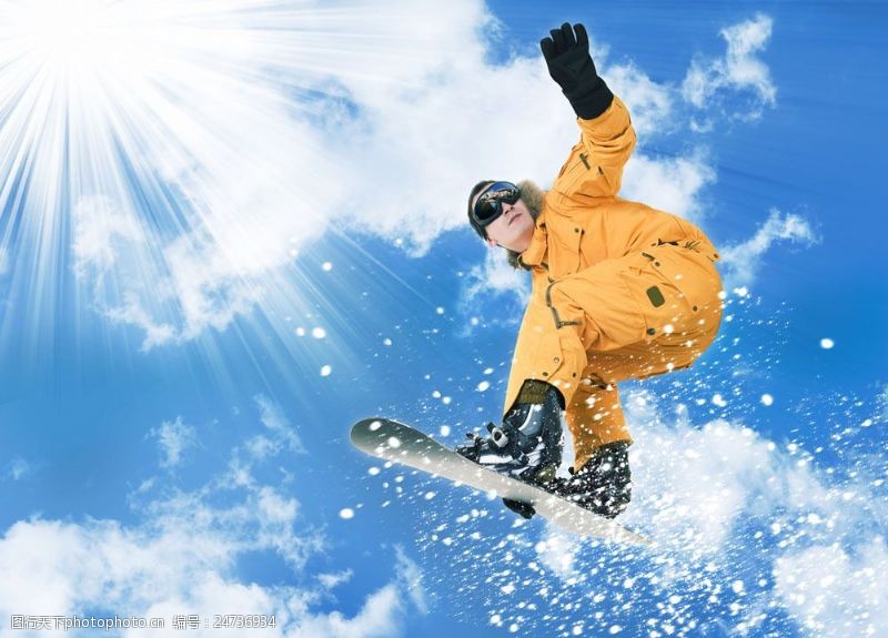 极限运动滑雪的外国美女图片
