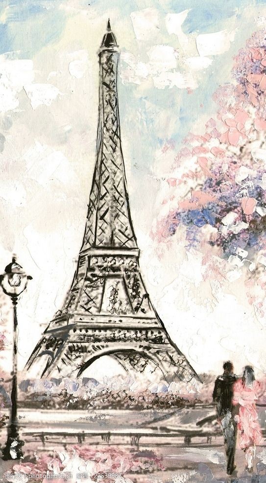 铁艺手绘巴黎铁塔
