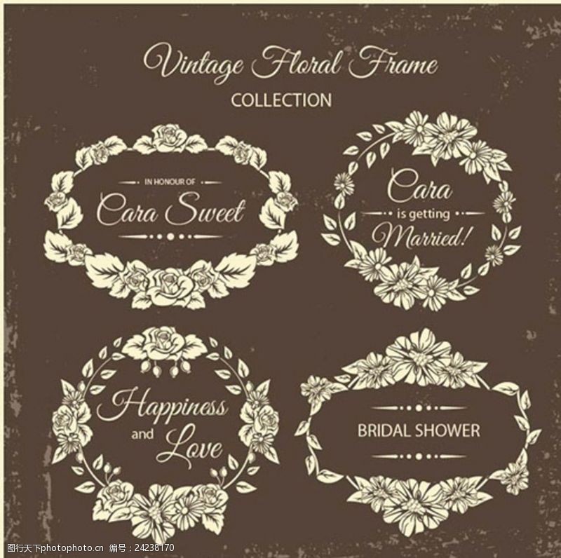 国庆典礼古典花卉婚礼标题