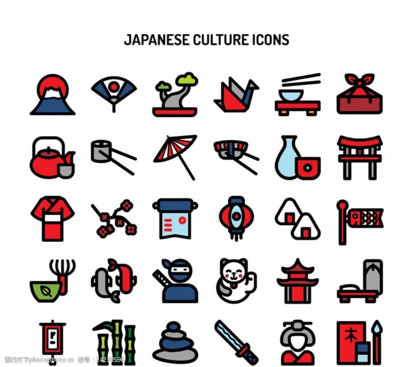 人寿标志日本文化图标