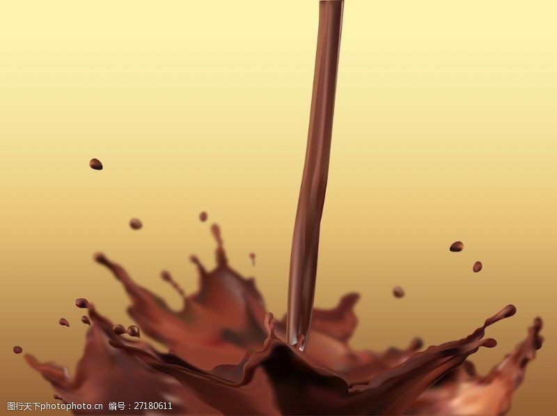 巧克力液体矢量牛奶巧克力