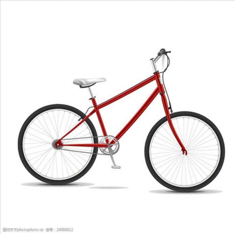 捷安特红色的自行车插图