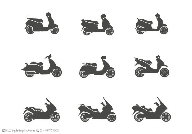 摩托车图标摩托车矢量素材