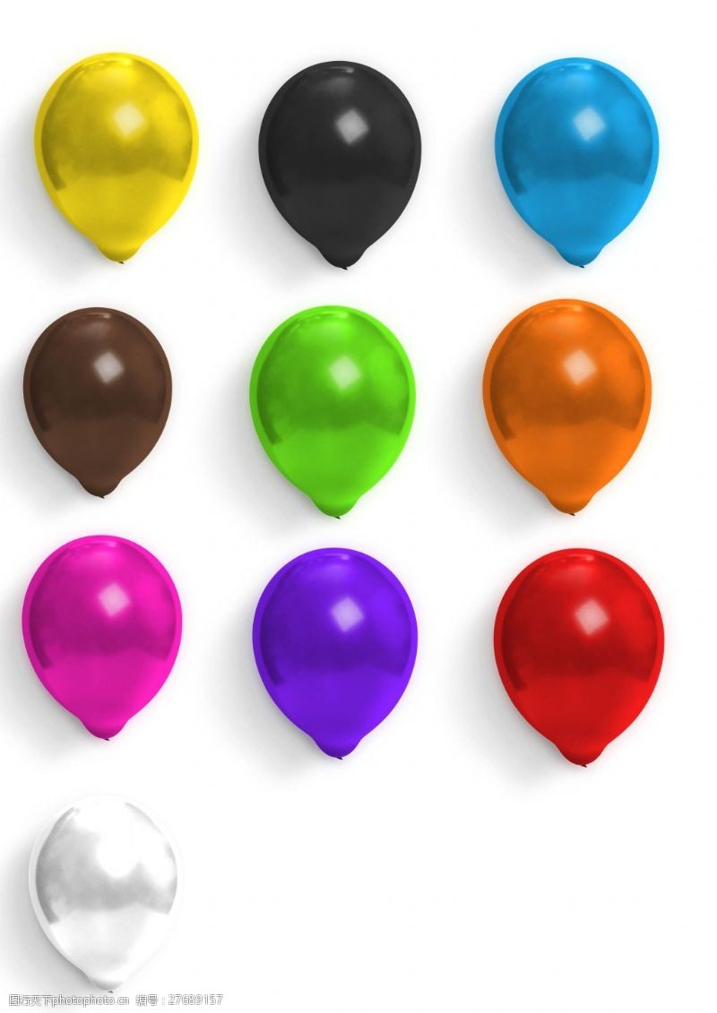 各种颜色的球各种颜色的气球生日派对素材