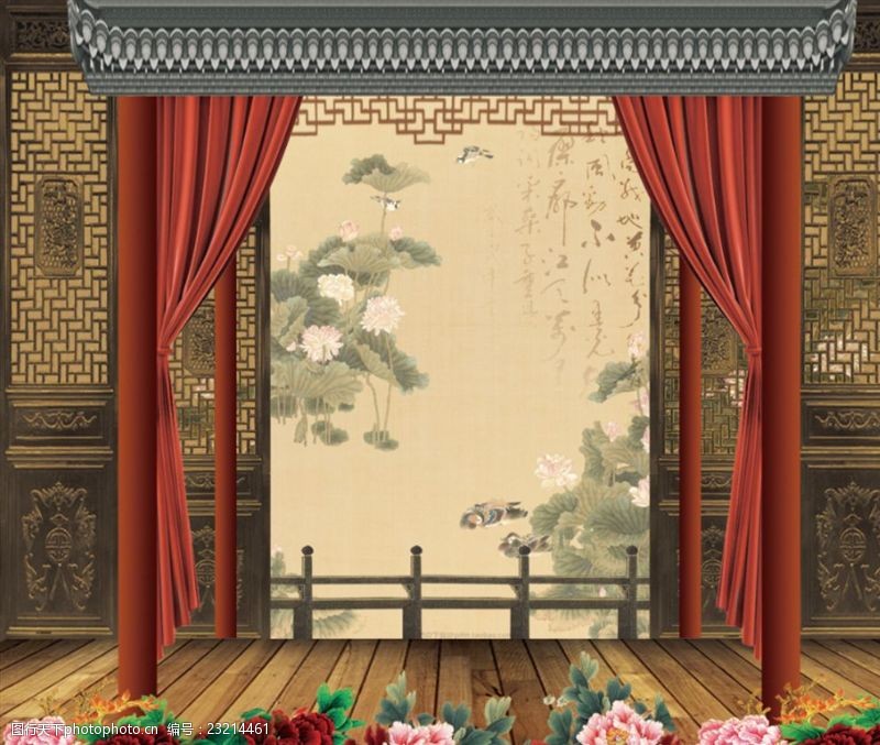 京剧戏曲背景板