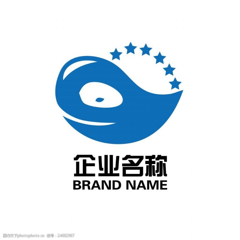 税务标志鲸鱼形象标志设计