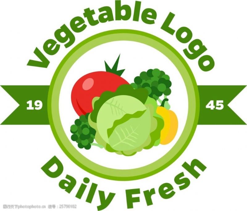 生鲜蔬菜标志设计矢量素材下载