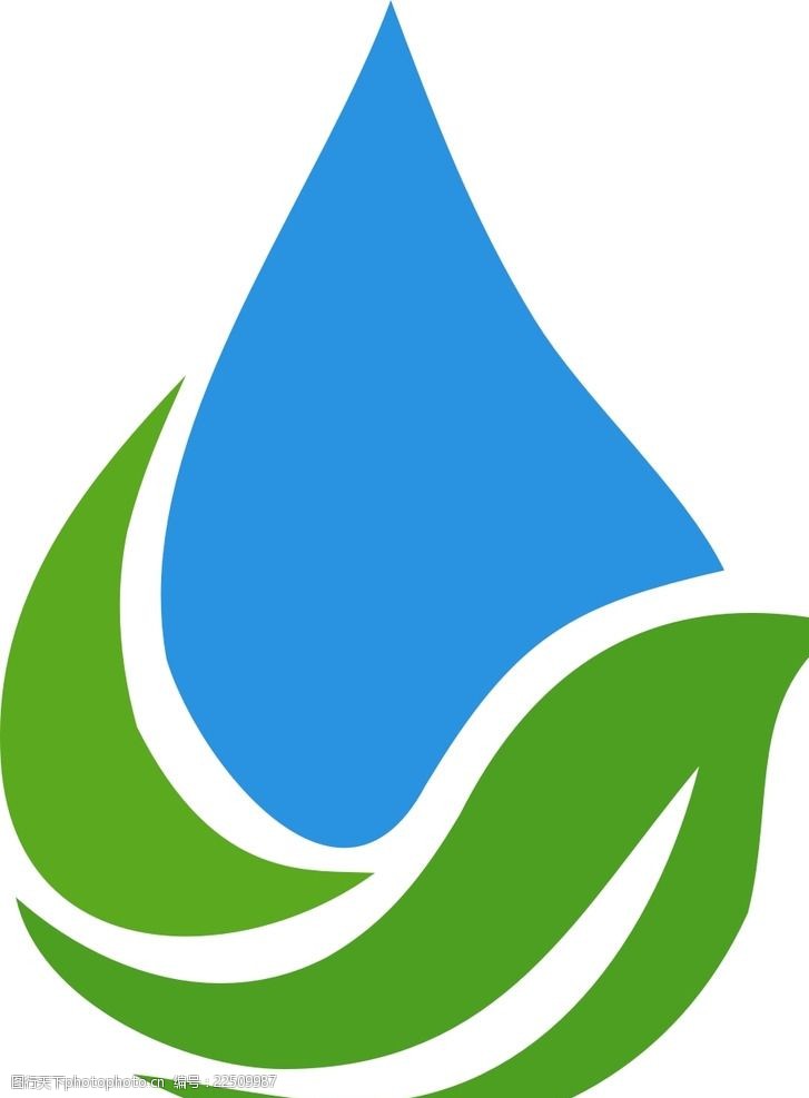 水滴标志标志水滴环保节约元素