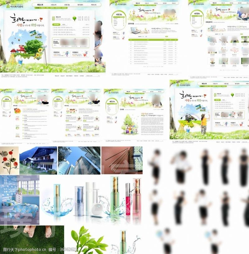 韩国模板绿色教育网站模板