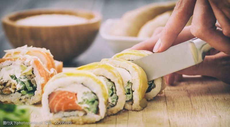 高清寿司特写日本寿司