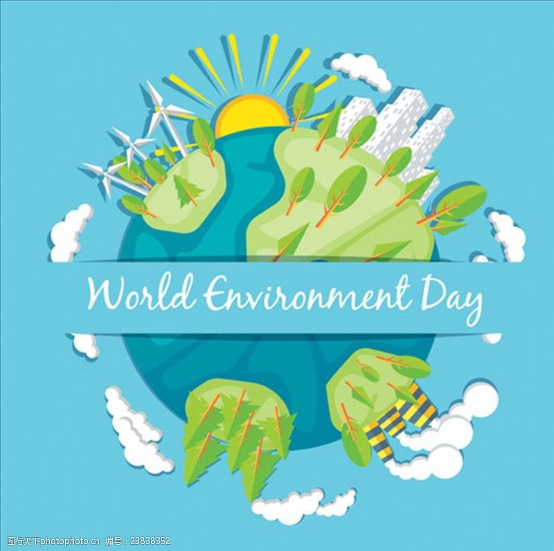 地球日平面世界环境保护日海报