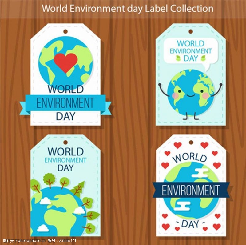 节能环保世界环境保护日标签集