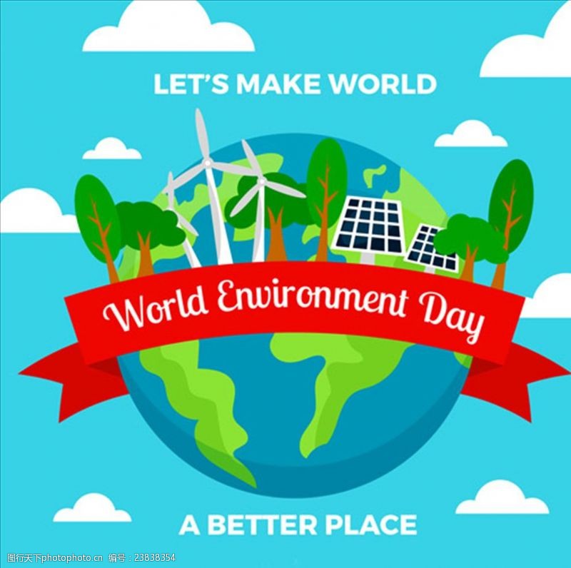 地球日世界环境保护再生能源海报