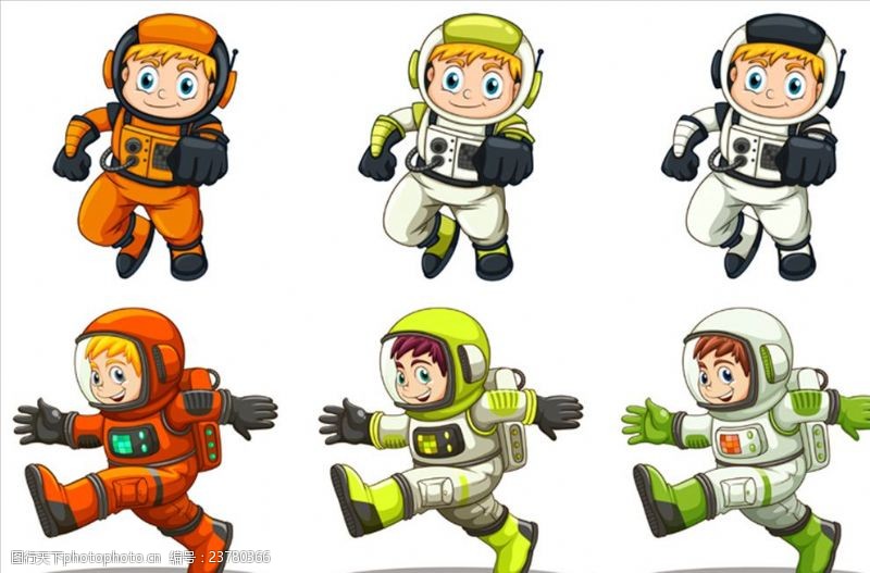 班服模版卡通儿童节穿宇航服的孩子