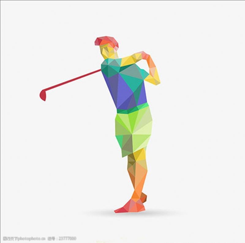 高尔夫会所几何多边形拼接高乐夫运动插图