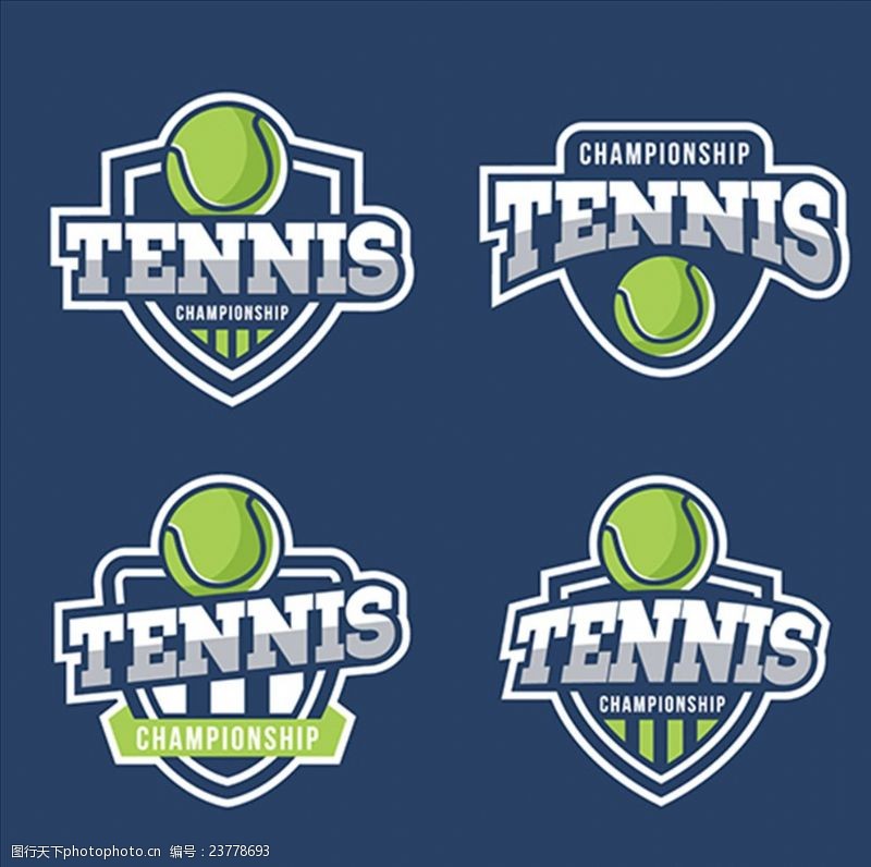 网球馆网球比赛培训俱乐部标志