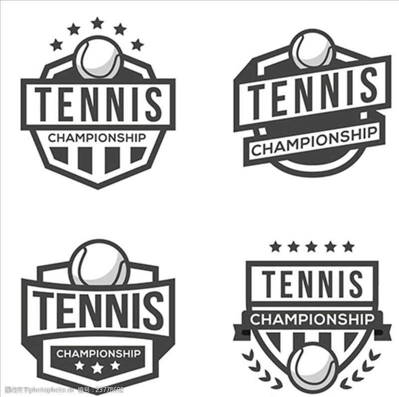 网球馆网球比赛培训俱乐LOGO部标志