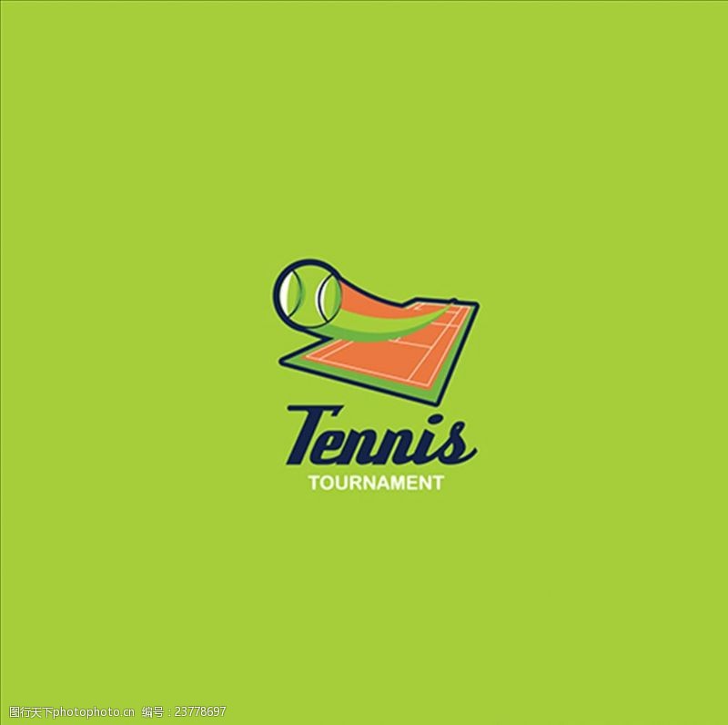 网球馆网球俱乐部比赛培训标志LOGO