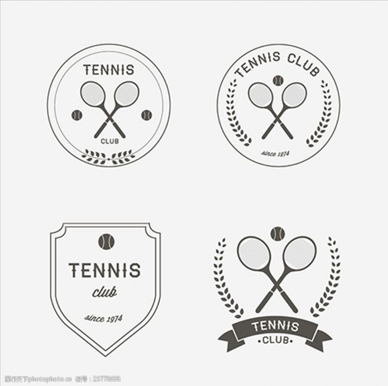 网球馆网球培训比赛俱乐部LOGO标志