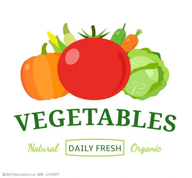 果蔬标签贴矢量蔬菜西红柿包菜EPS