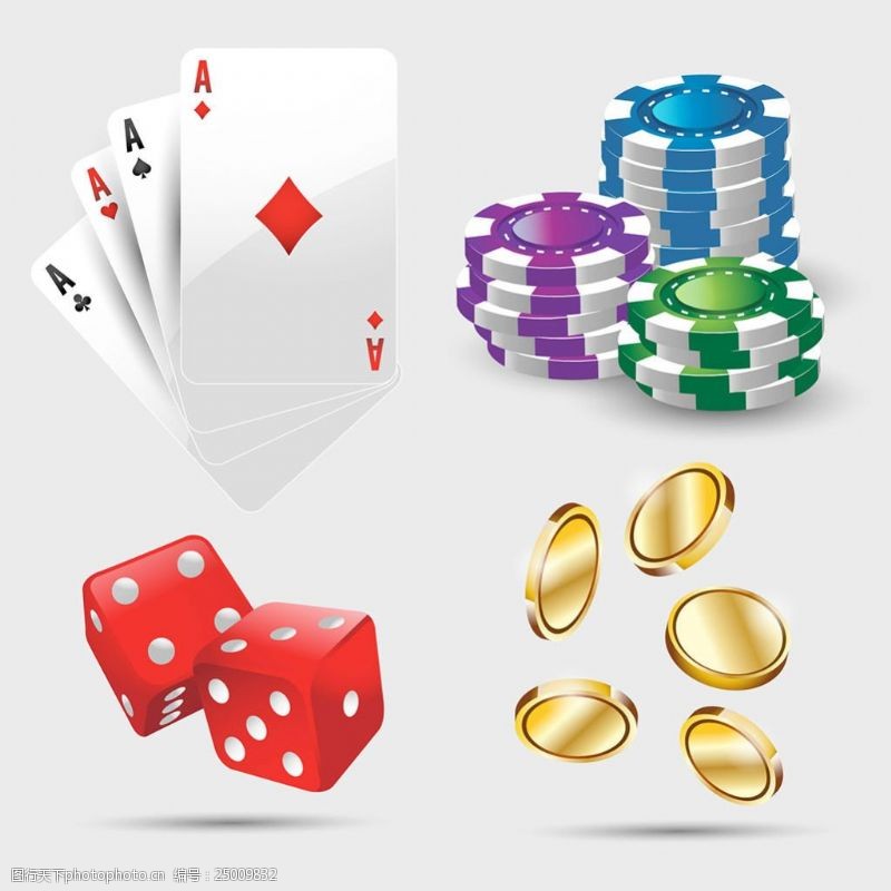 各种赌场元素赌具图标