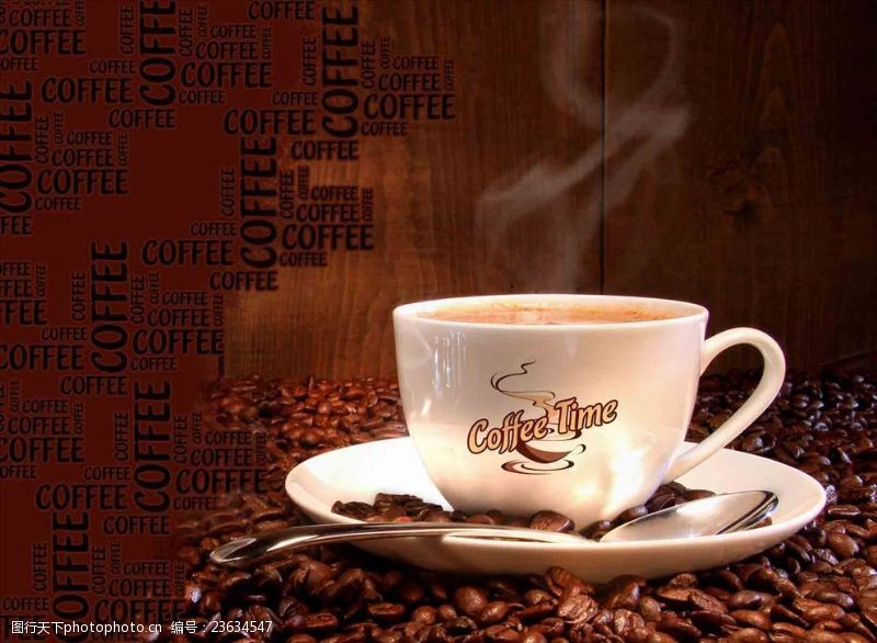 咖啡写真咖啡豆咖啡杯
