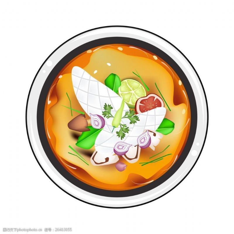 蘑菇菜卡通手绘美味食物矢量素材
