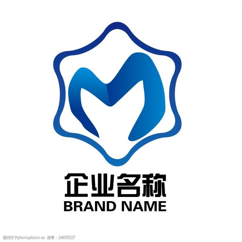 税务标志M科技公司标志设计
