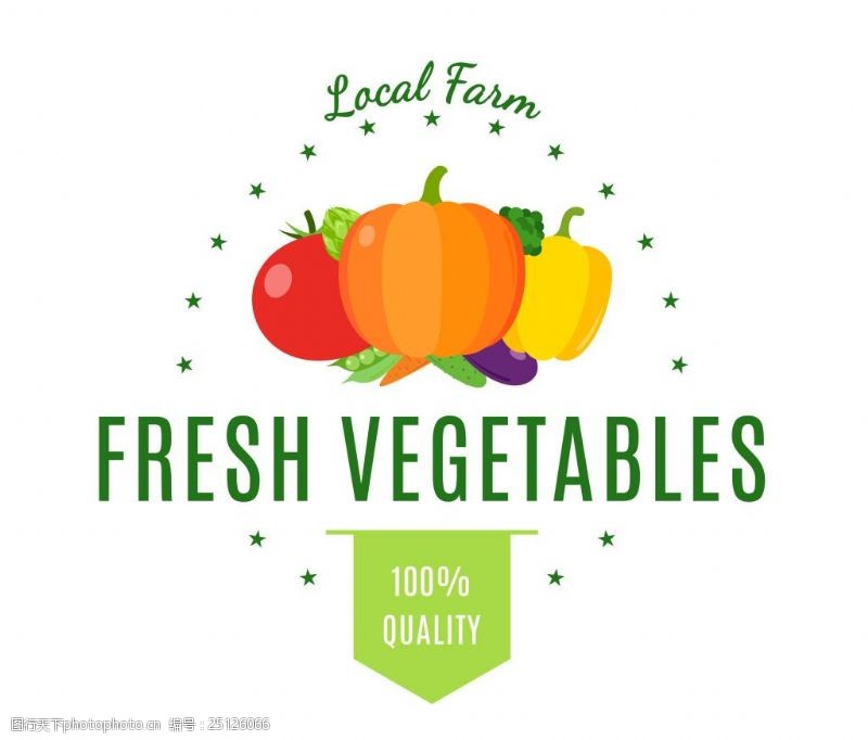 果蔬标签贴矢量卡通蔬菜图标EPS