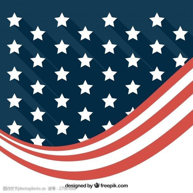 自由抽象美国国旗的现代背景