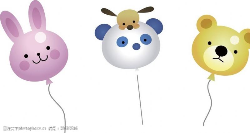 卡通熊猫卡通动物气球