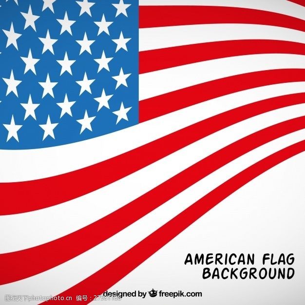 自由美国国旗的大背景