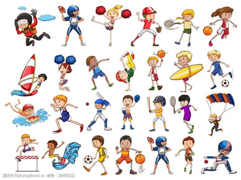 一群打球儿童一群开心运动儿童图片