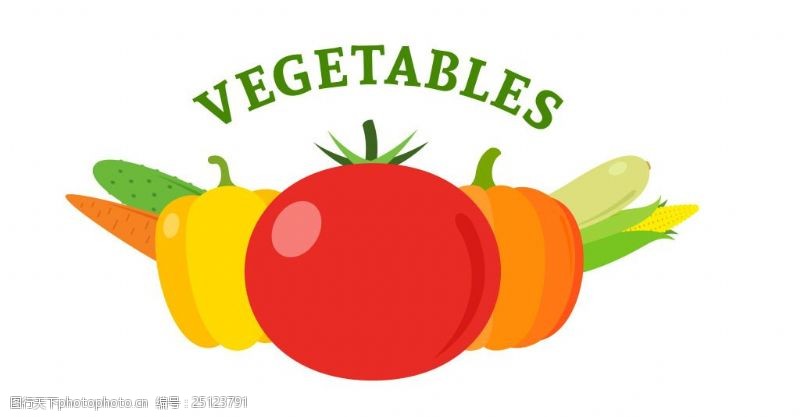 果蔬标签贴卡通蔬菜西红柿EPS