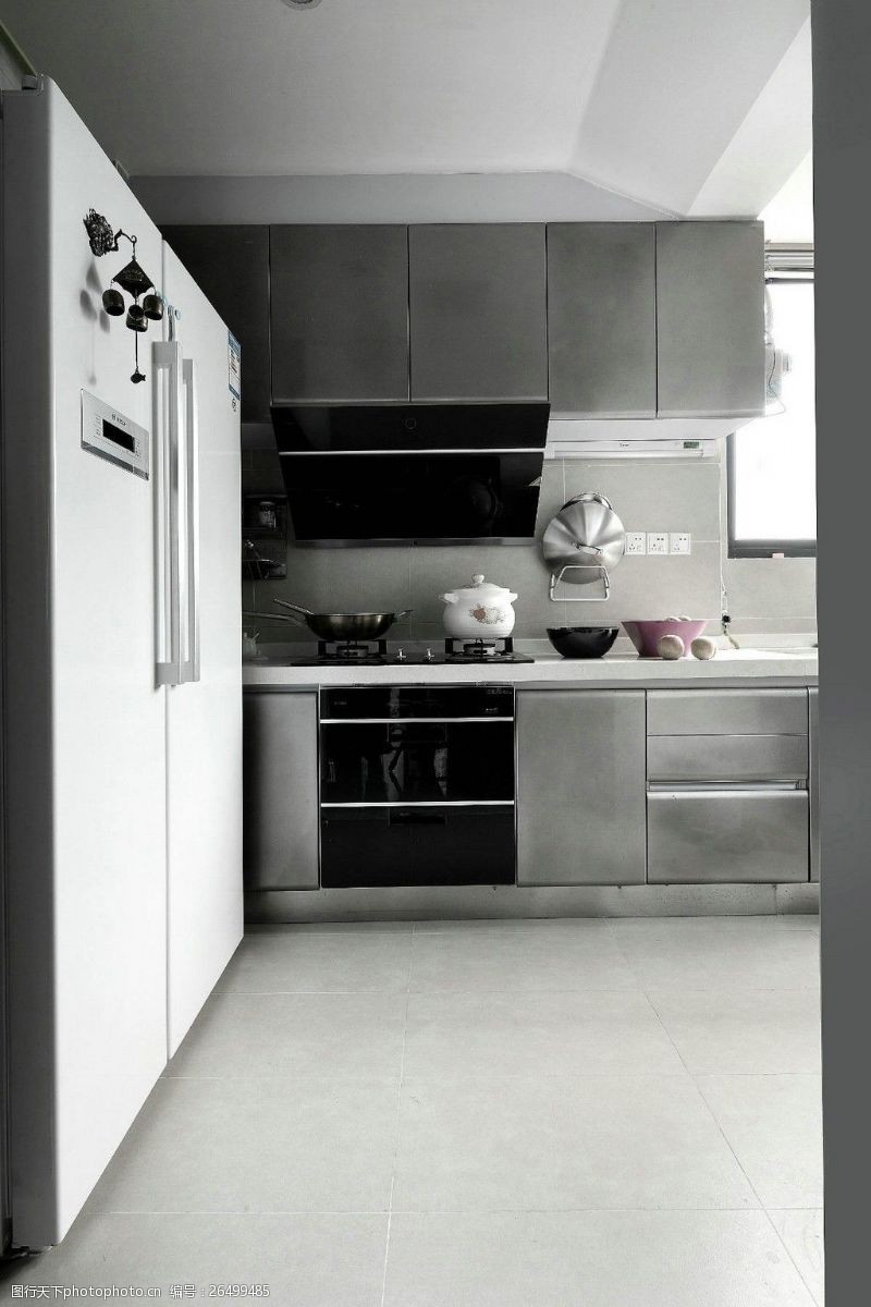 厨柜效果图现代简约室内厨房橱柜设计图