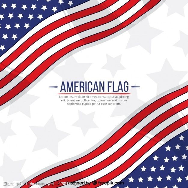 自由美国国旗图案背景